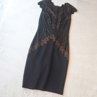 タダシショウジ(TADASHI SHOJI)のTADASHI SHOJI 庄司正 ワンピース ブラック(ミディアムドレス)