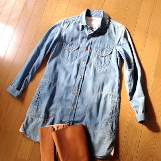 ビームス(BEAMS)のデニムカバーオールワンピース♡(ミニワンピース)