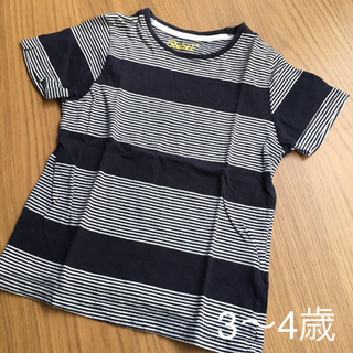 プライマーク(PRIMARK)の子供用　Tシャツ　半袖　ストライプ　104cm 3〜4歳　無記名(Tシャツ/カットソー)