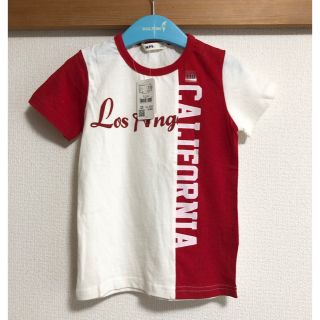 ライトオン(Right-on)の新品 ライトオン キッズ リメイク風Tシャツ アメカジ 110センチ 半袖 赤色(Tシャツ/カットソー)