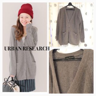 アーバンリサーチ(URBAN RESEARCH)のURアンゴラ片畦カーディガン(カーディガン)