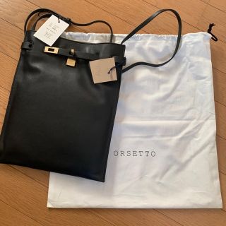 プラージュ(Plage)の『新品　タグ付き』ORSETTO 金具付きショルダーバック　ブラック(ショルダーバッグ)