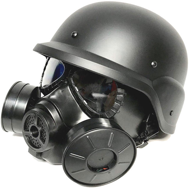 サバゲー ヘルメット ガスマスク セット アーミー サバイバル ミリタリー 1