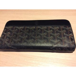 ゴヤール(GOYARD)のGOYARD ゴヤール 長財布 黒 ラウンドファスナー 本物(財布)