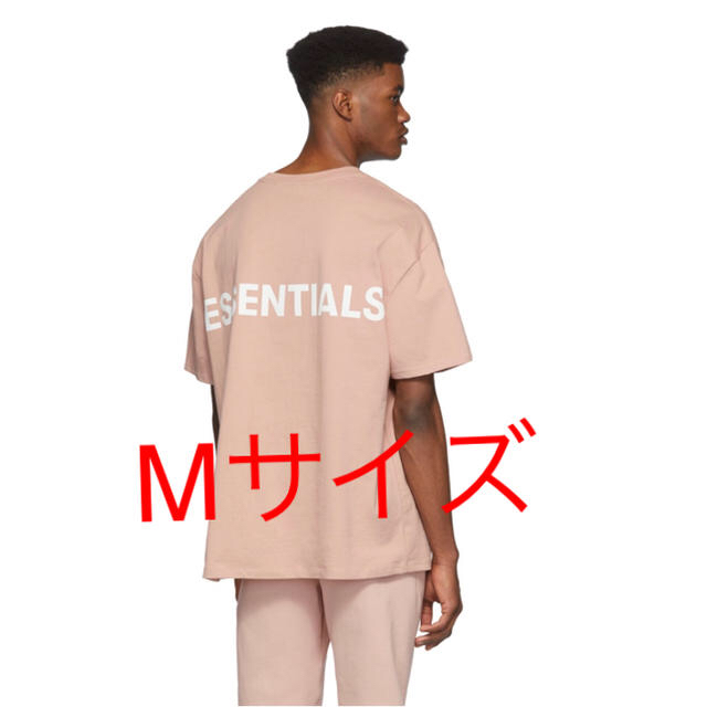 FEAR OF GOD(フィアオブゴッド)のFOG Essentials pink logo T-shirt ピンクTシャツ メンズのトップス(Tシャツ/カットソー(半袖/袖なし))の商品写真