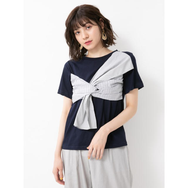 YECCA VECCA(イェッカヴェッカ)の【さつこ様専用】yecca vecca リボンデザインプルオーバー レディースのトップス(Tシャツ(半袖/袖なし))の商品写真