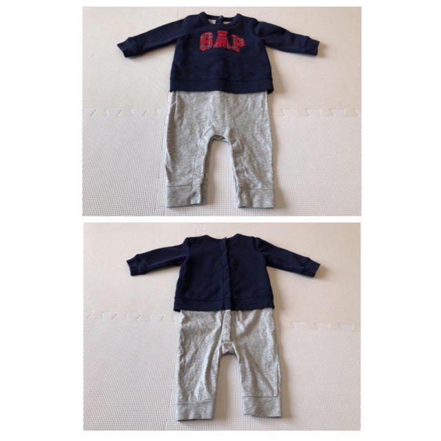 babyGAP(ベビーギャップ)のベビーギャップ babyGAP カバーオール 2点 60 帽子 1点 キッズ/ベビー/マタニティのベビー服(~85cm)(カバーオール)の商品写真