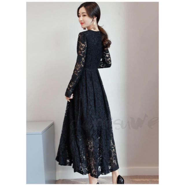 黒ドレス レディースのフォーマル/ドレス(ロングドレス)の商品写真