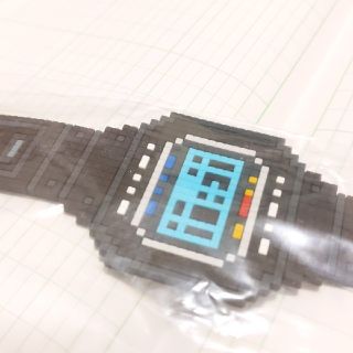 フェイク  ウォッチ ブレスレット コスプレ 時計 柄　黒(ブレスレット/バングル)
