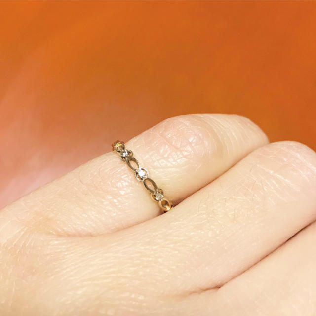 agete(アガット)のagete ダイアモンドピンキーリング レディースのアクセサリー(リング(指輪))の商品写真