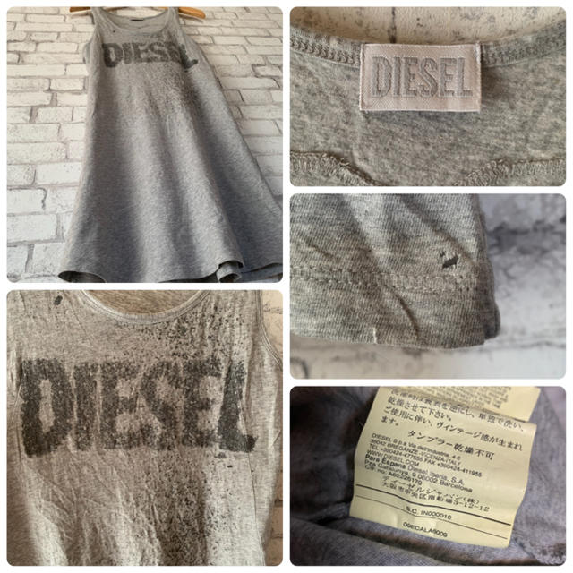 DIESEL(ディーゼル)のDIESEL ディーゼル/タンクトップチュニック　ワンピース　ノースリーブ レディースのトップス(チュニック)の商品写真