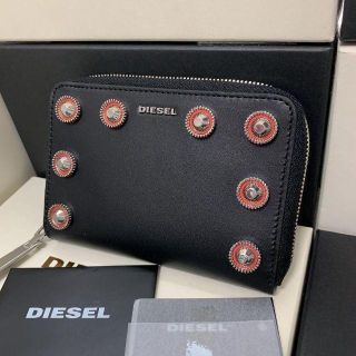 ディーゼル(DIESEL)のDIESEL ディーゼル ラウンド 財布 レザー 黒(財布)