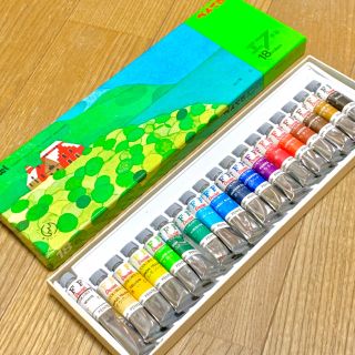 ペンテル(ぺんてる)のぺんてる エフ 水彩 絵の具 18色セット   (絵の具/ポスターカラー)