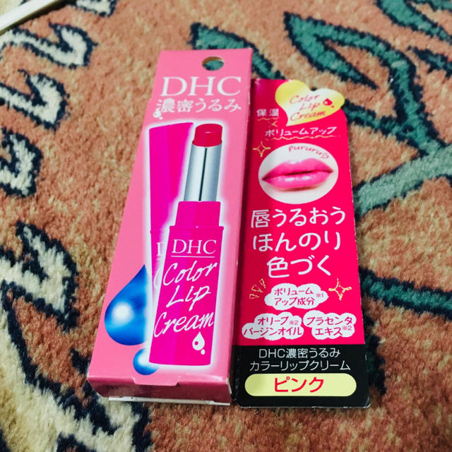 DHC(ディーエイチシー)の【DHC】濃密うるみカラーリップクリーム♡ピンク♡天然成分配合【新品未開封】 コスメ/美容のスキンケア/基礎化粧品(リップケア/リップクリーム)の商品写真