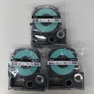 キングジム(キングジム)のテプラの12mm（白）×2個（透明）×1個(オフィス用品一般)