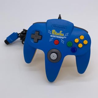 ニンテンドウ64(NINTENDO 64)の任天堂６４ ニンテンドー ピカチュウ コントローラ ブルー(その他)