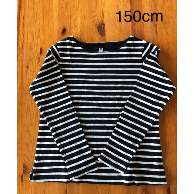 UNIQLO(ユニクロ)のUNIQLO  ボーダーカットソー 150cm キッズ/ベビー/マタニティのキッズ服女の子用(90cm~)(Tシャツ/カットソー)の商品写真