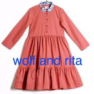 キャラメルベビー&チャイルド(Caramel baby&child )のタグ付き　完売商品　wolf and rita ワンピース　ピンク　2Y(ワンピース)