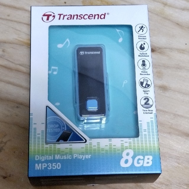 Transcend(トランセンド)のポータブルプレイヤー　Transcend　新品イヤホン付き スマホ/家電/カメラのオーディオ機器(ポータブルプレーヤー)の商品写真