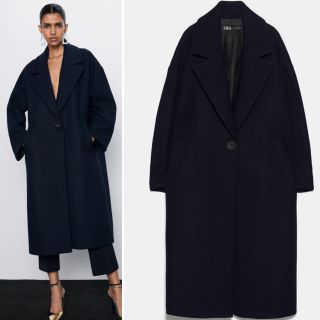 ザラ(ZARA)の新品 ZARA ウールオーバーサイズコート XS(ロングコート)