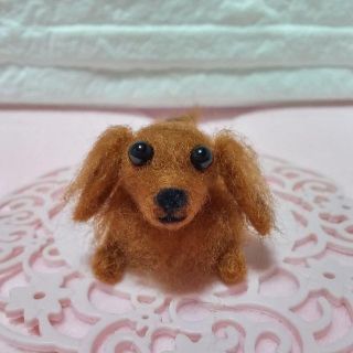 羊毛フェルト☆ミニチュアダックス☆レッド☆シェーデット☆茶色☆犬(その他)