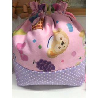 お弁当袋　ダッフィー　ハンドメイド　ダッフィーフレンズ　ディズニー(ランチボックス巾着)