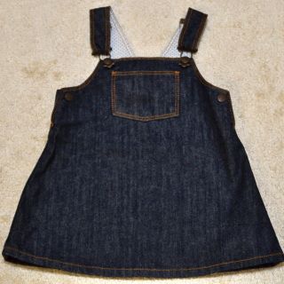 プチバトー(PETIT BATEAU)の♪未着用♪ プチバトー デニムワンピース 12m（74㎝）(ワンピース)