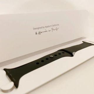 アップルウォッチ(Apple Watch)の☆希少☆新品未使用！ Apple Watch Hermèsブラックスポーツバンド(ラバーベルト)