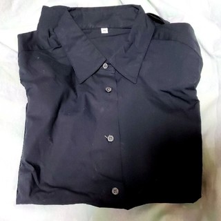 ムジルシリョウヒン(MUJI (無印良品))のブラックシャツ(シャツ/ブラウス(長袖/七分))