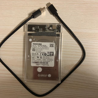 トウシバ(東芝)のHDD 500GB + ケーブル + ケース(PC周辺機器)