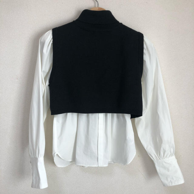 トップスameri MINI KNIT DOCKING SHIRT