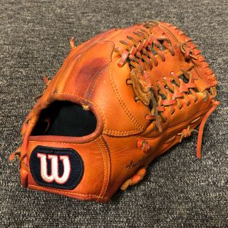 ウィルソン(wilson)の【ウィルソン】軟式用グローブ　オールラウンド　オレンジ(グローブ)