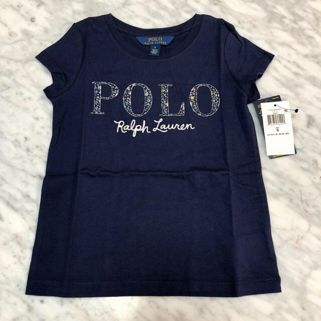 POLO RALPH LAUREN(ポロラルフローレン)の181.フローラルロゴ　コットン　ジャージー Tシャツ キッズ/ベビー/マタニティのキッズ服女の子用(90cm~)(Tシャツ/カットソー)の商品写真