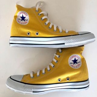 コンバース(CONVERSE)のオールスター コンバース インヒール サイズ5.5（24.5cm）イエロー(スニーカー)