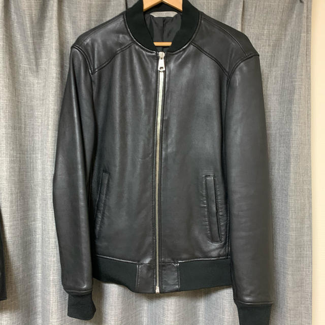 ZARA(ザラ)のZARA MA-1 ライダースジャケット レザージャケット メンズのジャケット/アウター(ライダースジャケット)の商品写真