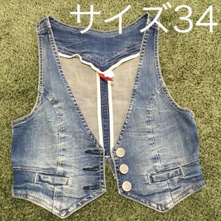 エイチアンドエム(H&M)のH&M デニムベスト　サイズ34(ベスト/ジレ)