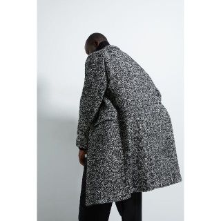 ZARA - 完売品 新品 ZARA ヘリンボーン柄 ダブルブレストコート メンズ