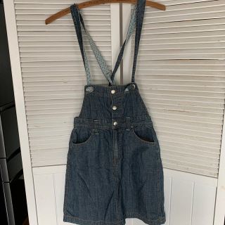 ユニクロ(UNIQLO)のユニクロ　デニムサスペンダースカート　150 USED(スカート)