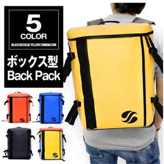 【新品】ボックス型　Backpack 全5色(バッグパック/リュック)
