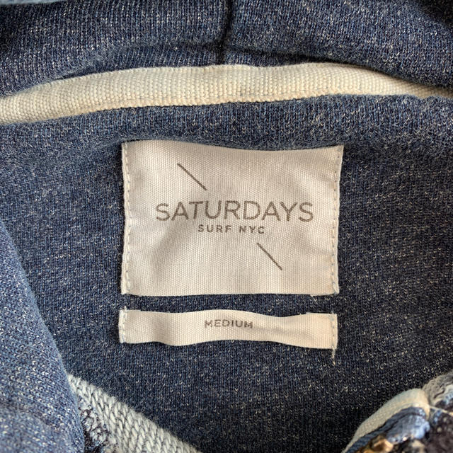 SATURDAYS SURF NYC(サタデーズサーフニューヨークシティー)のSaturdays インディゴパーカー Mサイズ メンズのトップス(パーカー)の商品写真