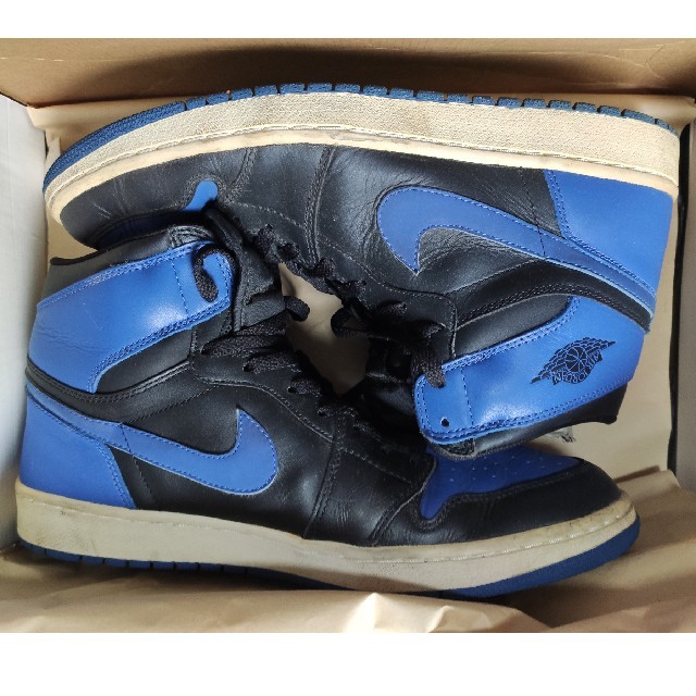 きれい NIKE AIR JORDAN1 RETRO HIGH 2001年製30cm黒青 - 通販