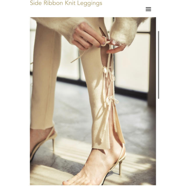 Side Ribbon Knit Leggings Rosarymoon