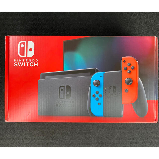 Nintendo Switch - 最新型Nintendo Switch JOY-CONネオンブルー/ネオンレッドの通販 by The
