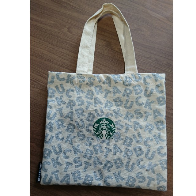 Starbucks Coffee(スターバックスコーヒー)のスタバ ミニトートバッグ シルバー ノベルティー レディースのバッグ(トートバッグ)の商品写真