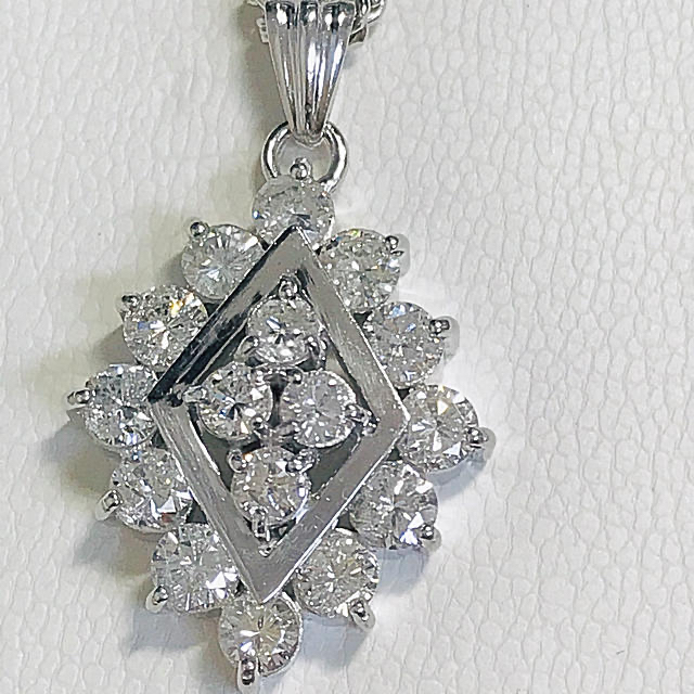 ☆Pt850/Pt900 ダイヤ2.00ct付きペンダントネックレス☆ 76300円 今 お