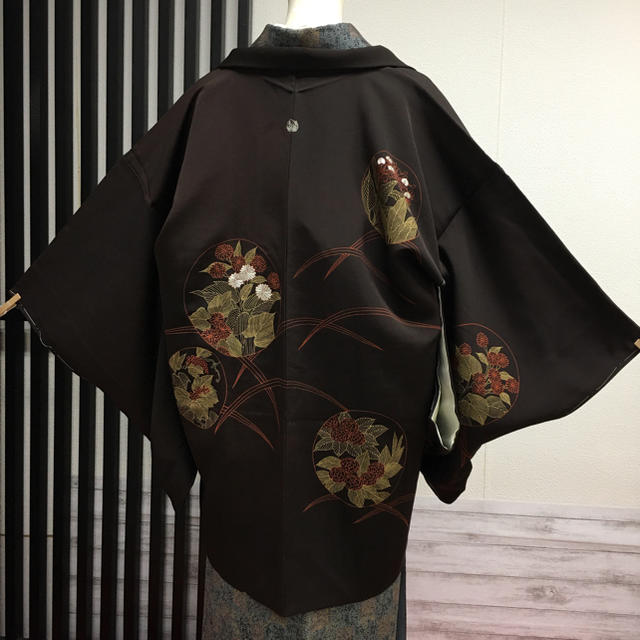 【着物リメイク】正絹　絵羽織　羽織物　ハンドメイド