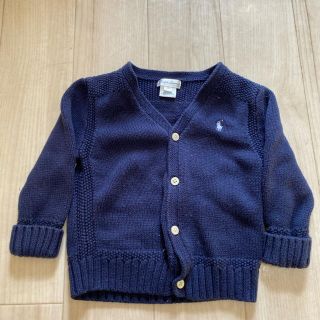 ラルフローレン(Ralph Lauren)のラルフローレン コットン カーディガン 24M ネイビー(カーディガン)