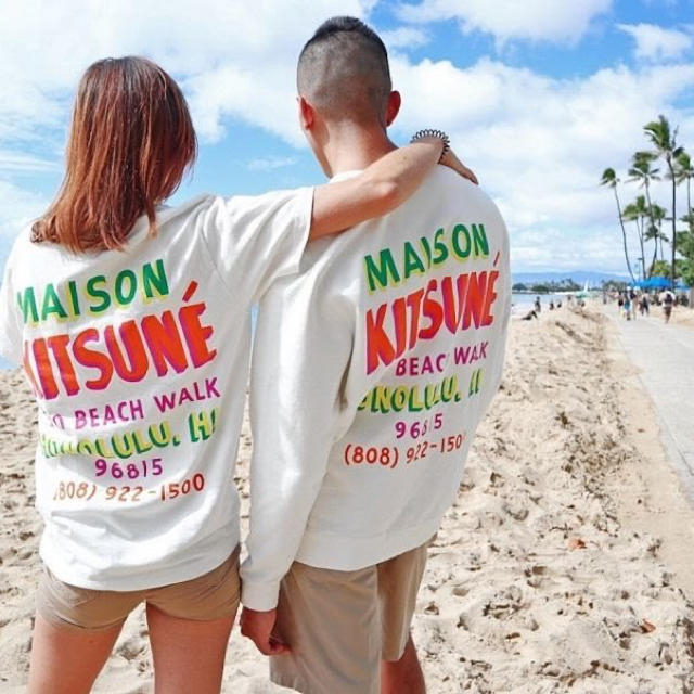 高品質国産 MAISON KITSUNE' - MAISON KITSUNE スウェット bills メゾンキツネ ハワイ　の通販 by usa123's shop｜メゾンキツネならラクマ 限定SALE高品質