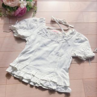 アンジェリックプリティー(Angelic Pretty)のAngelic Pretty 白カットソー (カットソー(長袖/七分))