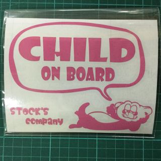 ステッカー BABY ON BOARD ピンク(外出用品)